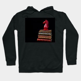 Red Knight On Old Books Hoodie